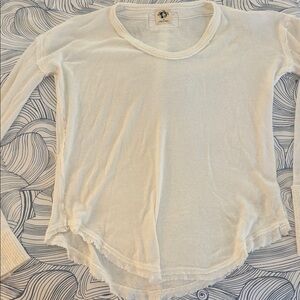 We The Free Ivory White Knit Long Sleeve Top